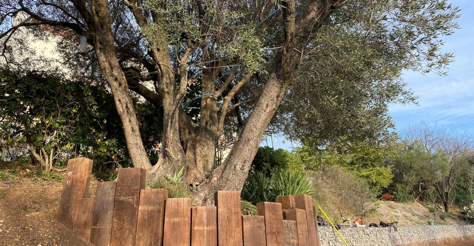 renfort talus avec gabions