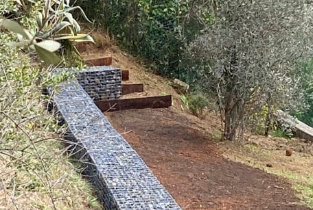 renfort talus avec gabions